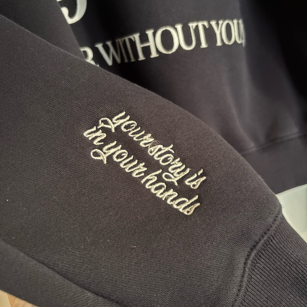 “No Prince Charming” Navy Hoodie - Brand New Without Tags - Sold Out Online - Picture 4 of 8